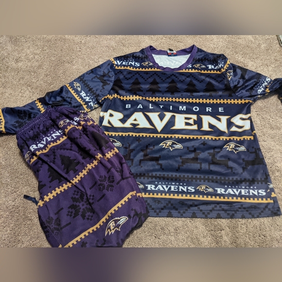 NFL Other - Unisex Baltimore Ravens Flannel Pajamas Size XL